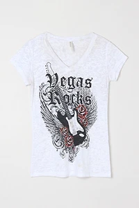 Vintage Y2k Burnout Graphic Tee