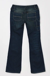 Vintage Y2k Express Dark Wash Low Rise Flared Jeans
