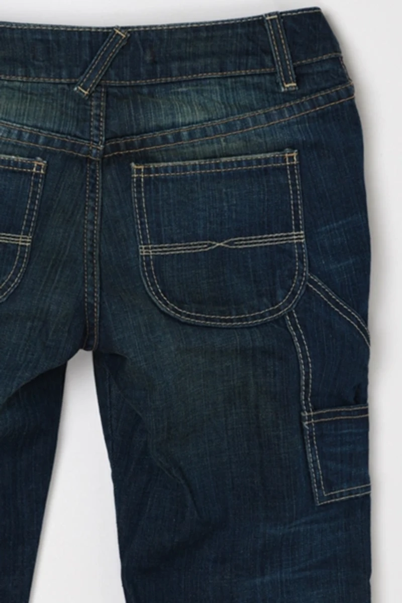 Vintage Y2k Express Dark Wash Low Rise Flared Jeans