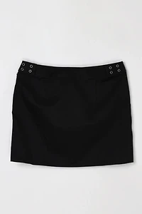 Vintage Y2k Black Twill Mini Skirt