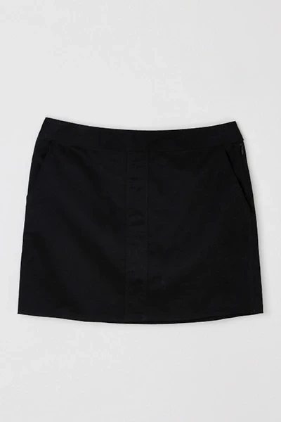 Vintage Y2k Black Twill Mini Skirt