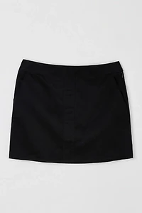 Vintage Y2k Black Twill Mini Skirt