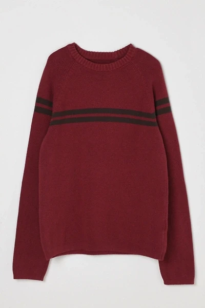 Vintage Y2k Dark Red Striped Sweater