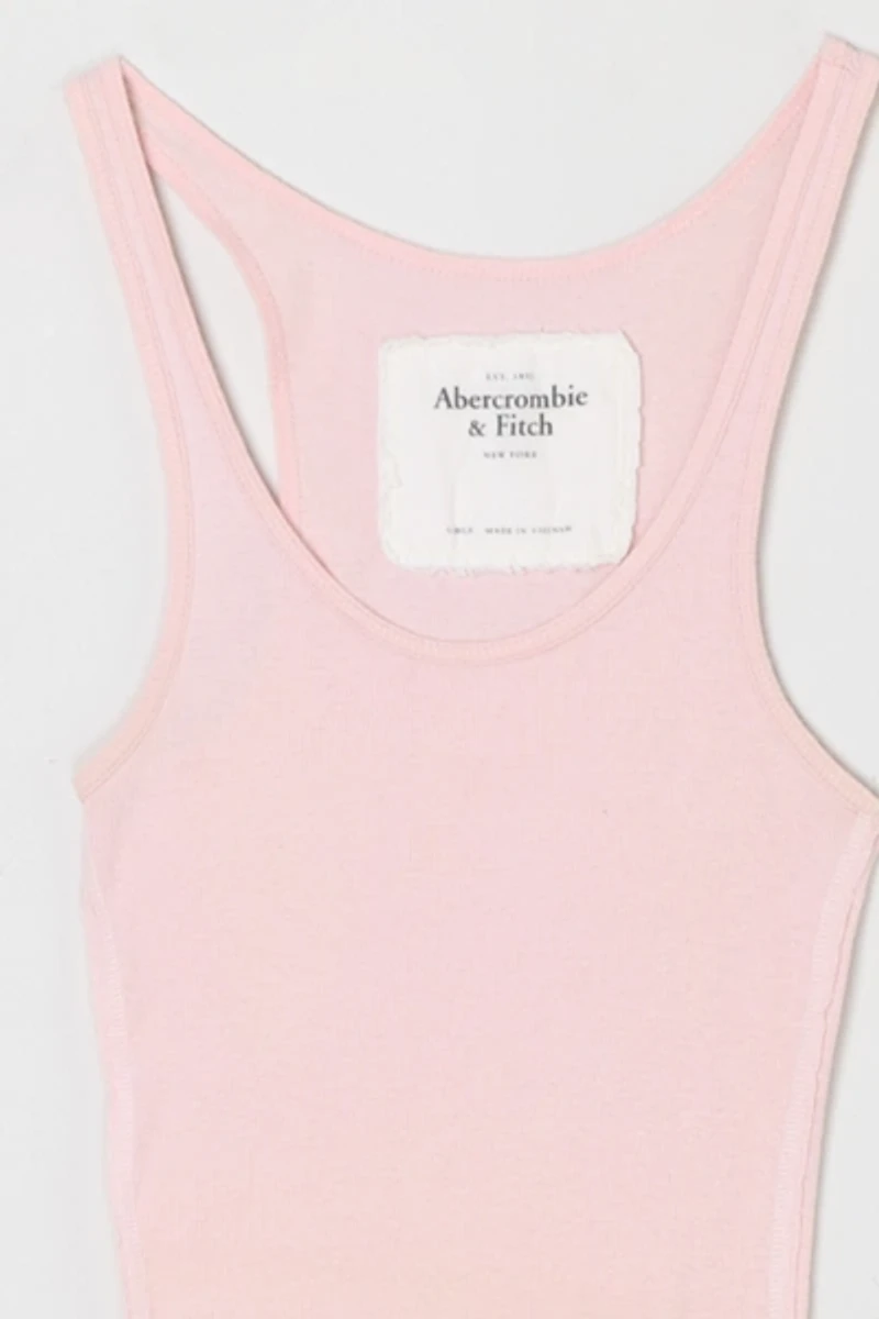 Vintage Y2k Light Pink Ribbed Tank