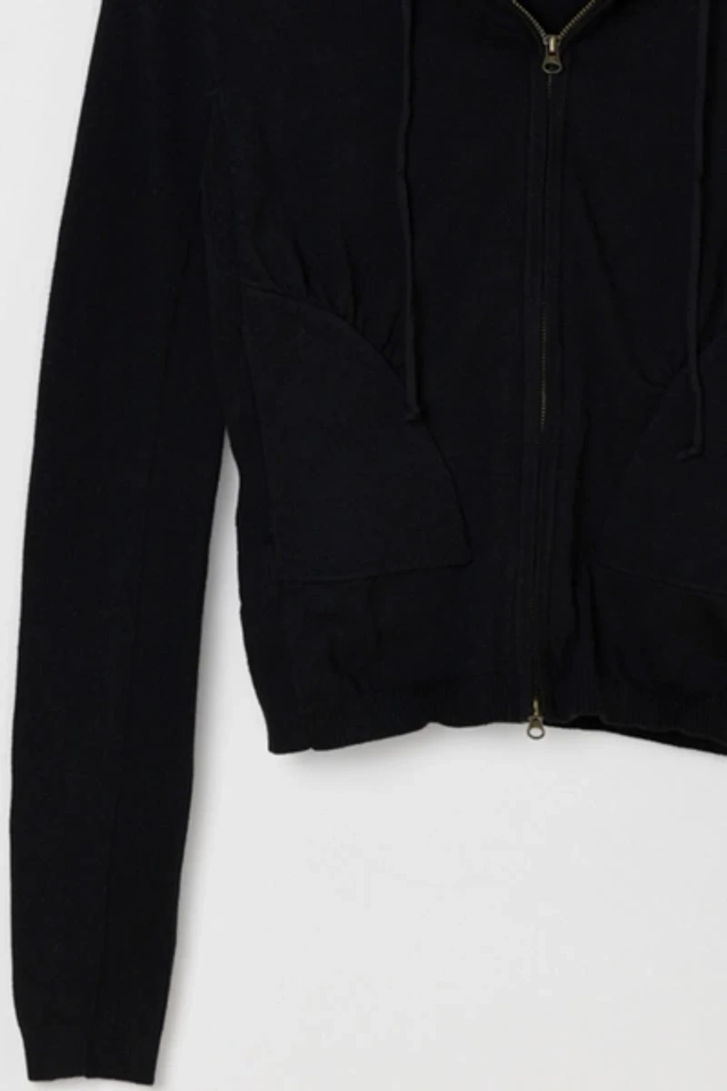 Vintage Y2k Ruched Fitted Hoodie