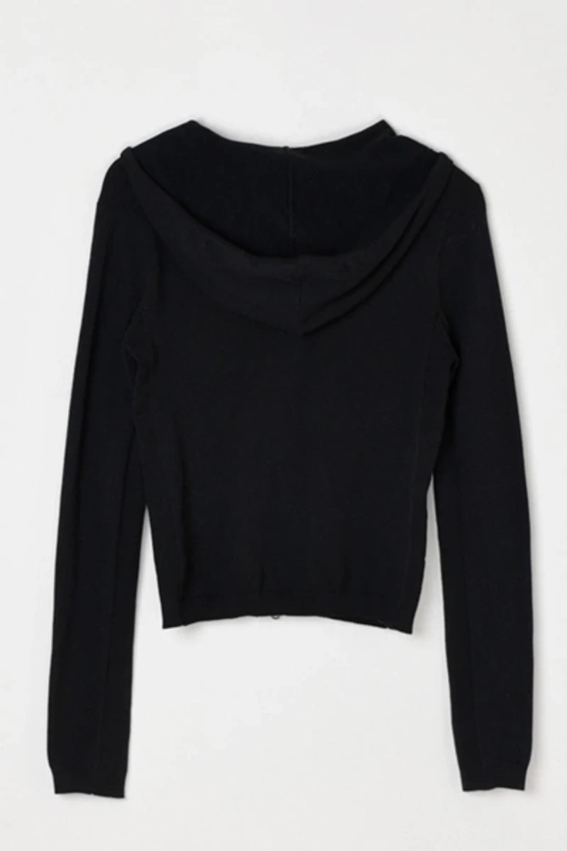Vintage Y2k Ruched Fitted Hoodie