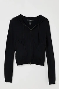 Vintage Y2k Ruched Fitted Hoodie