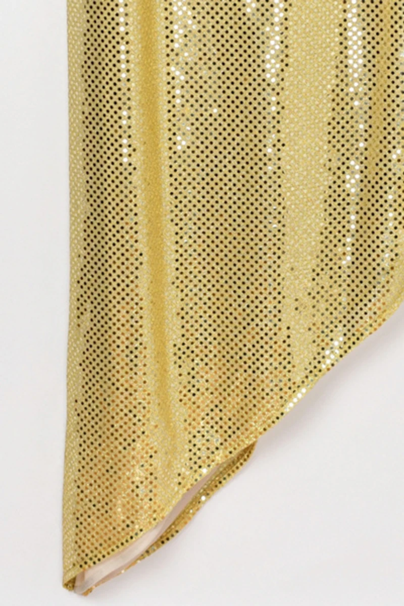 Vintage Y2k Shimmery Gold Metallic Maxi Dress