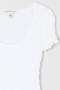 Vintage Y2k Smocked Knit Top