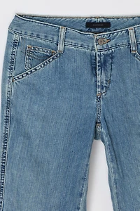 Vintage Y2k Express Low Rise Classic Wash Flared Jeans