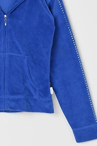 Vintage Y2k Express Rhinestone Velour Hoodie