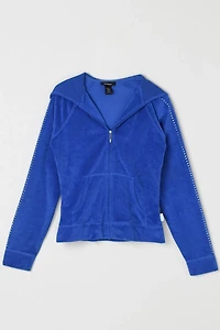 Vintage Y2k Express Rhinestone Velour Hoodie