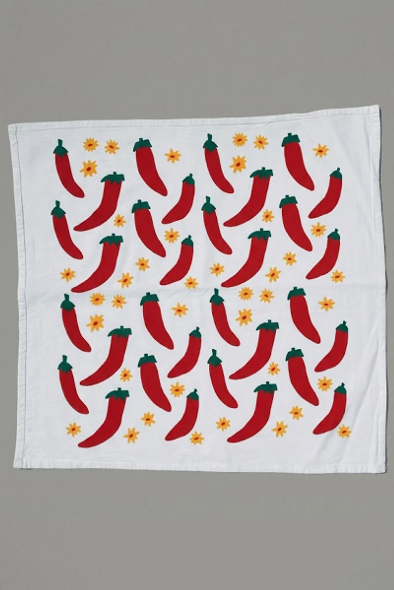 Julie Peach Chilis Tea Towel