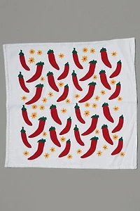 Julie Peach Chilis Tea Towel