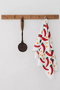 Julie Peach Chilis Tea Towel