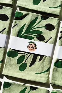 Julie Peach Olive Toss Tea Towel