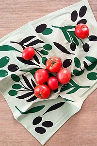 Julie Peach Olive Toss Tea Towel