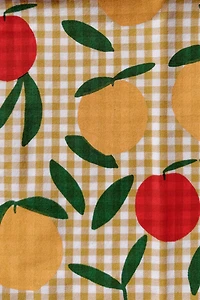 Julie Peach Gingham Peach Tea Towel