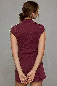 BDG Ground Control Twill Cargo Shirt Mini Dress