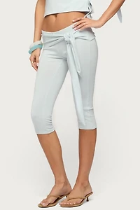 Edikted Adara Tie Capri Pants