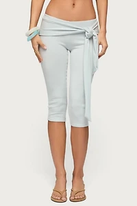 Edikted Adara Tie Capri Pants
