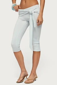 Edikted Adara Tie Capri Pants