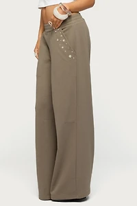 Edikted Zania Iridescent Button Sweatpants