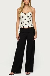 Edikted Cerise Buckle Low Rise Baggy Pants