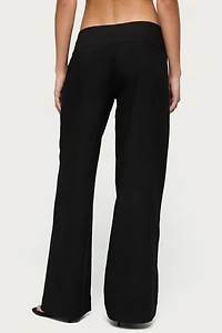 Edikted Cerise Buckle Low Rise Baggy Pants