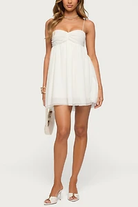 Edikted Ariellah Chiffon Babydoll Mini Dress