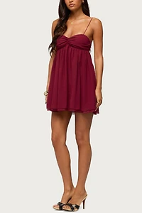 Edikted Ariellah Chiffon Babydoll Mini Dress