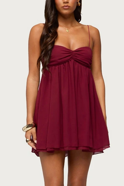 Edikted Ariellah Chiffon Babydoll Mini Dress