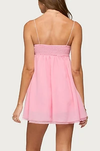 Edikted Ariellah Chiffon Babydoll Mini Dress