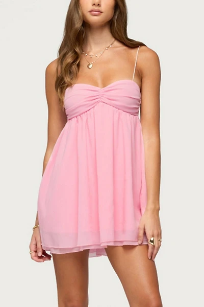 Edikted Ariellah Chiffon Babydoll Mini Dress
