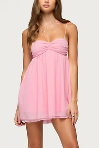 Edikted Ariellah Chiffon Babydoll Mini Dress