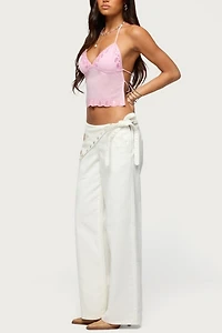 Edikted Allise Backless Sequin Halter Top
