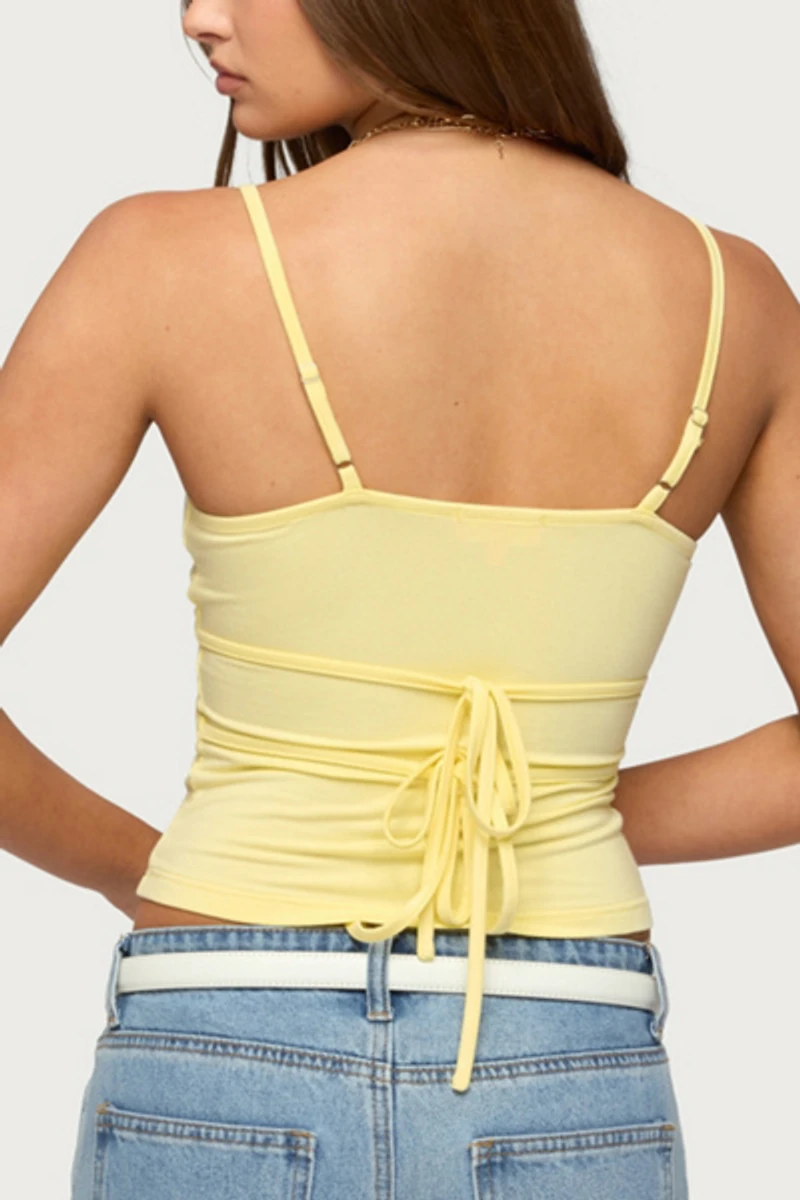 Edikted Evianna Double Tie Back Tank Top