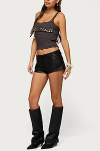 Edikted Libbie Iridescent Button Corset