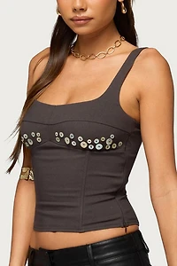 Edikted Libbie Iridescent Button Corset