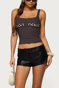 Edikted Libbie Iridescent Button Corset