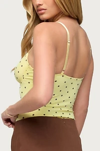 Edikted Gabriana Polka Dot Cupped Bodysuit