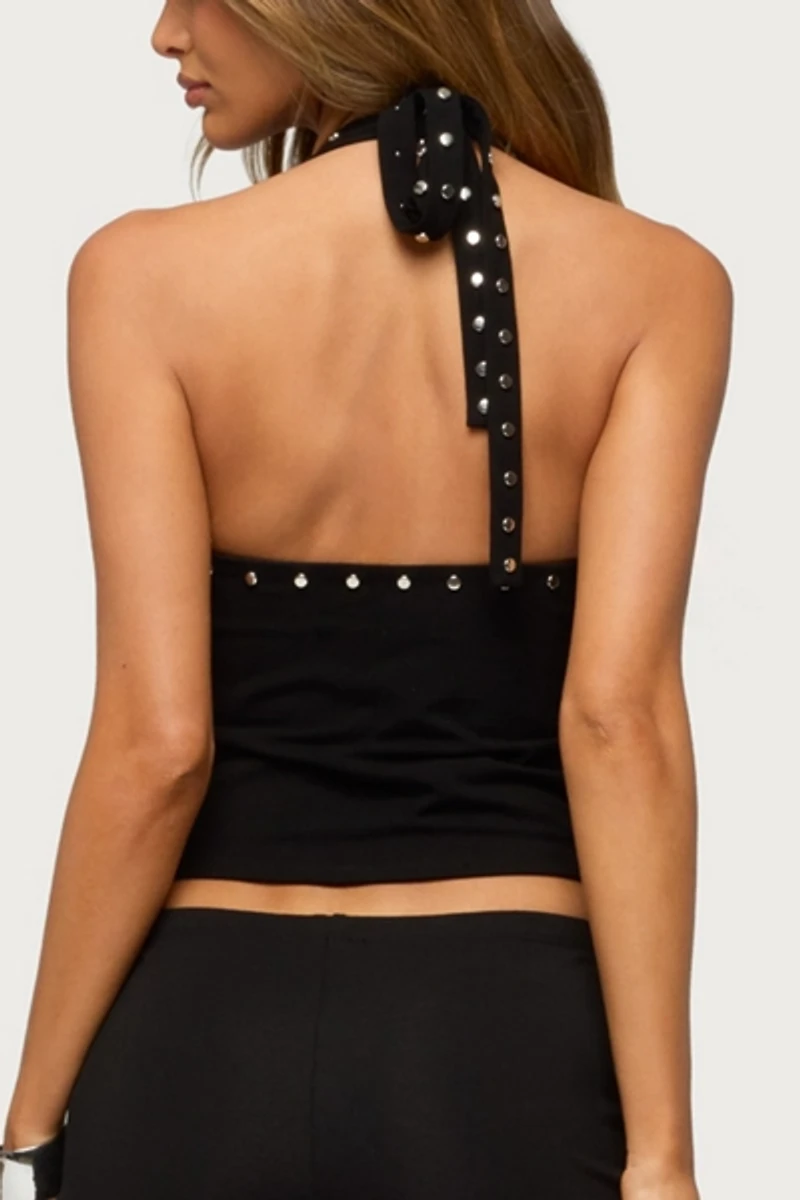 Edikted Ariadna Studded Halter Top