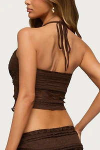 Edikted Zoya Handkerchief Lace Halter Top