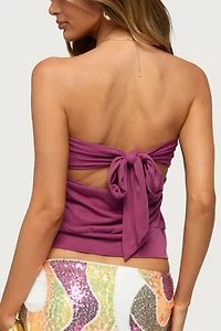 Edikted Lanah Back Cutout Strapless Top