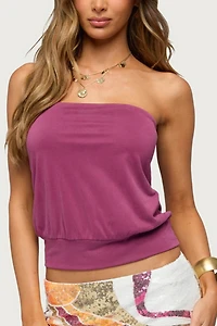 Edikted Lanah Back Cutout Strapless Top