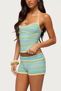 Edikted Eisley Striped Halter Top