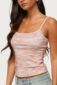 Edikted Ciellah Camo Tank Top