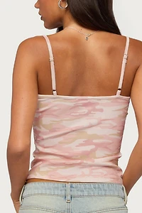 Edikted Ciellah Camo Tank Top