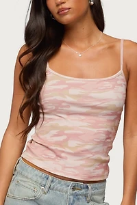 Edikted Ciellah Camo Tank Top