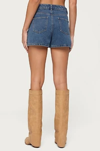 Edikted Milena High Rise Denim Shorts